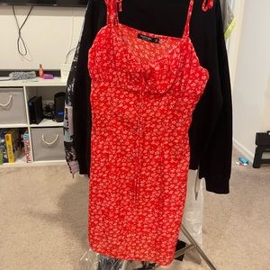 Sleeveless red dress